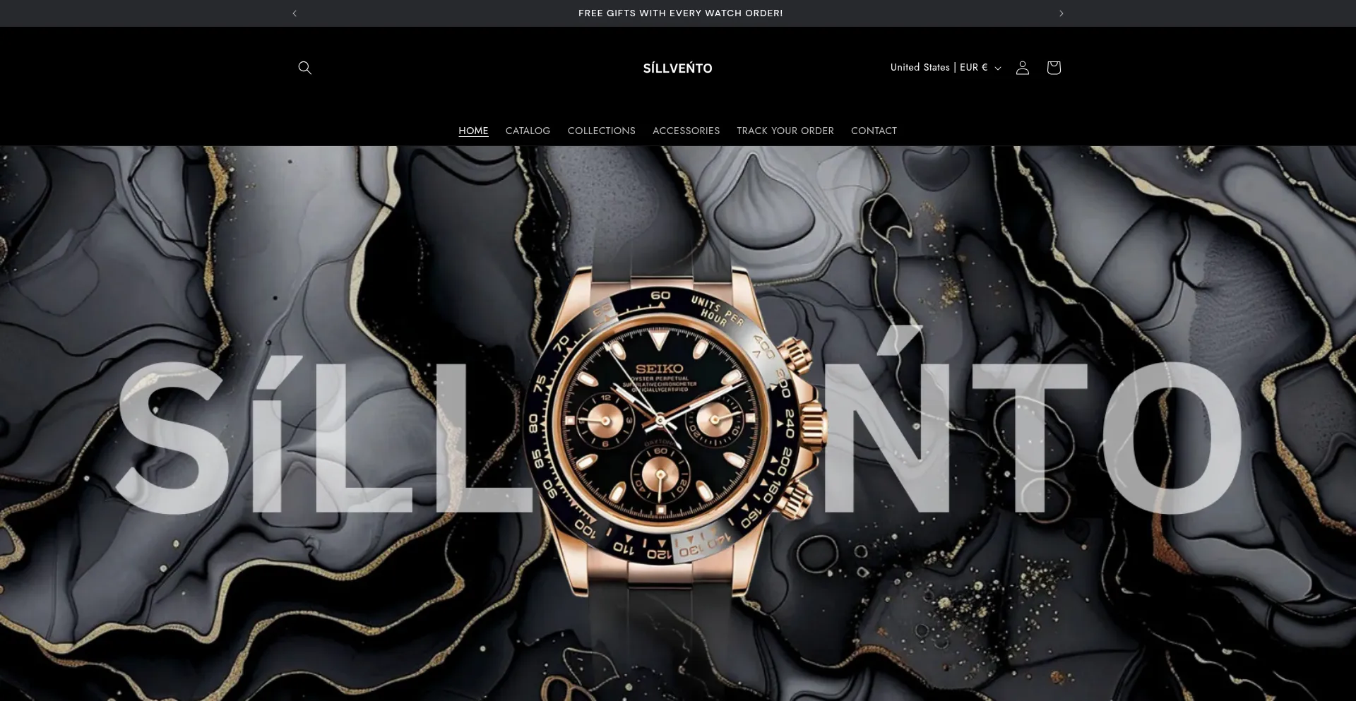 Website screenshot of Sillventowatches.com