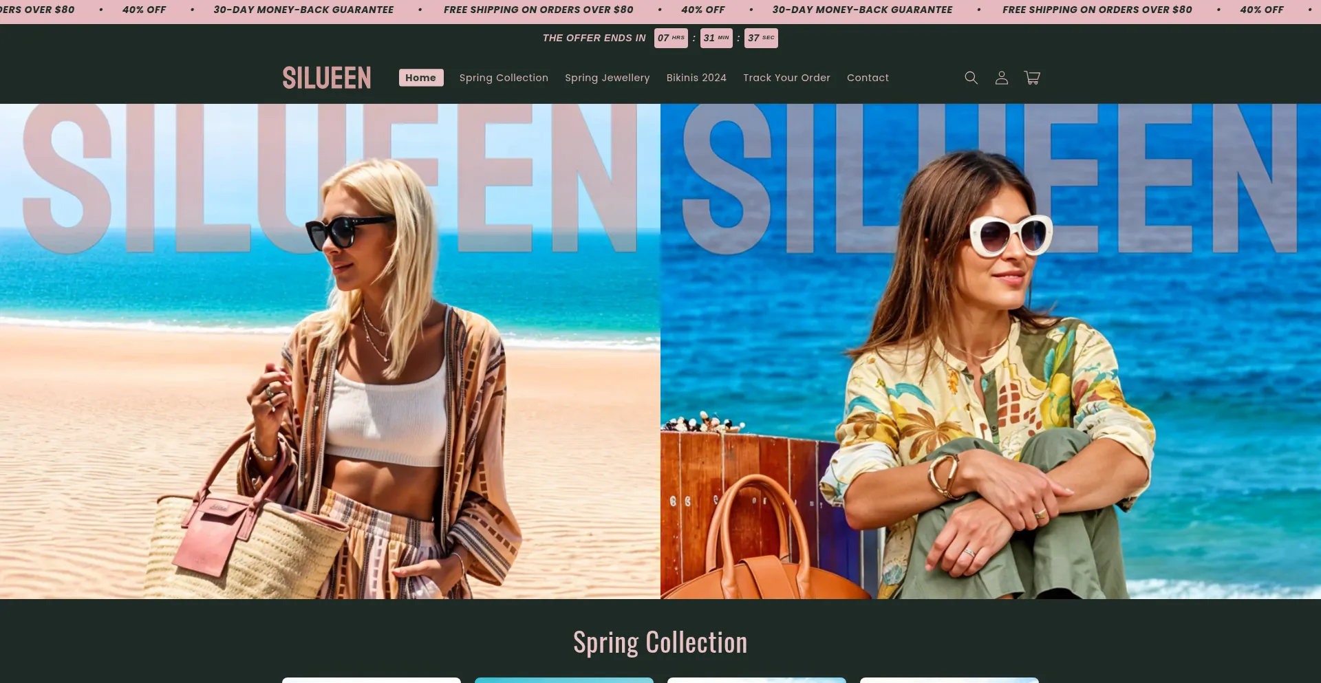Website screenshot of Silueen.com
