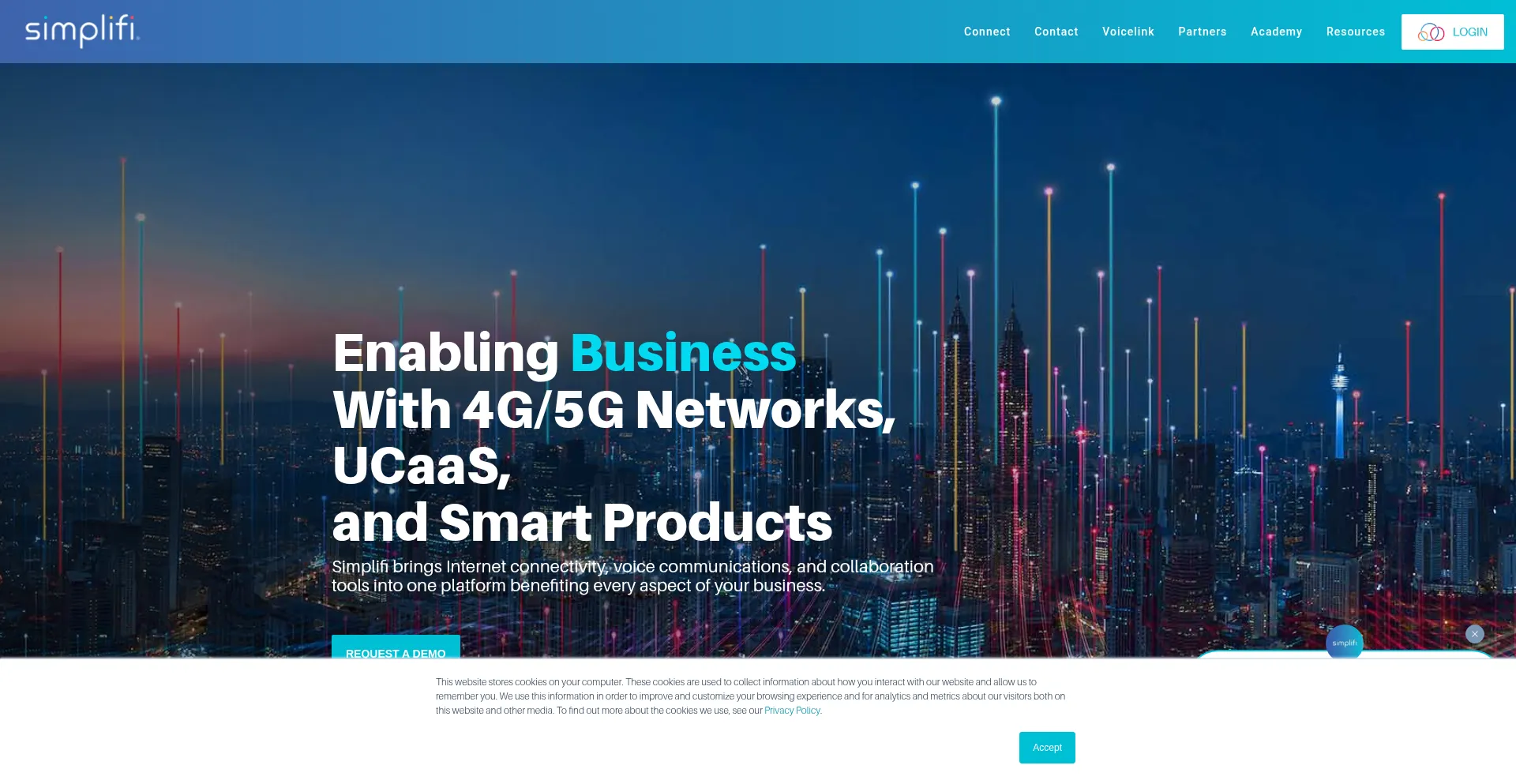 Website screenshot of Simplifi.io