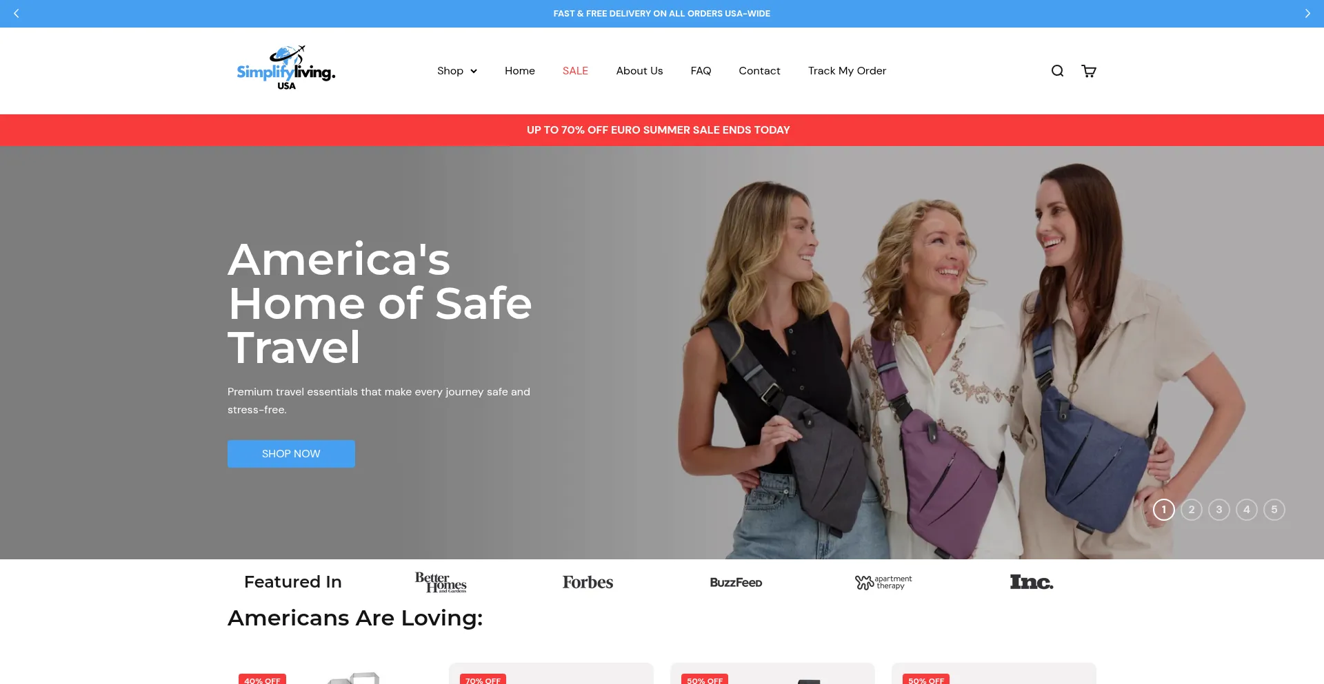 Website screenshot of Simplifyliving.com.au