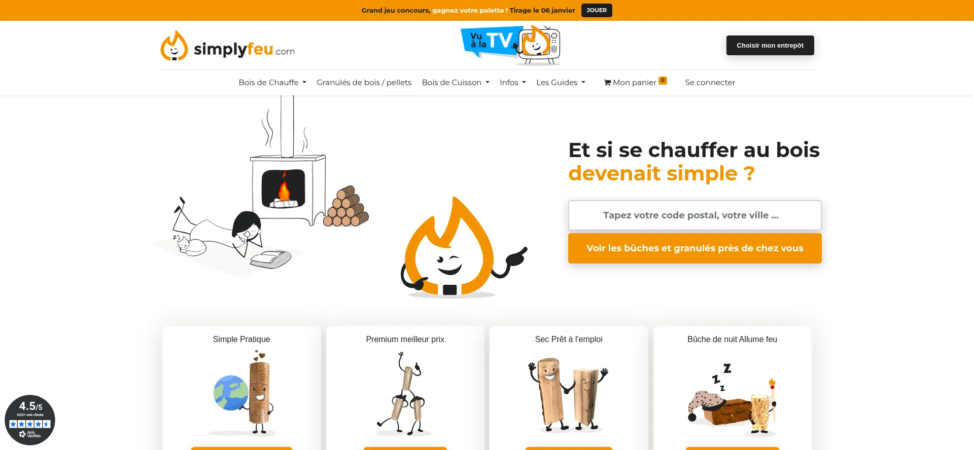 Website screenshot of Simplyfeu.com