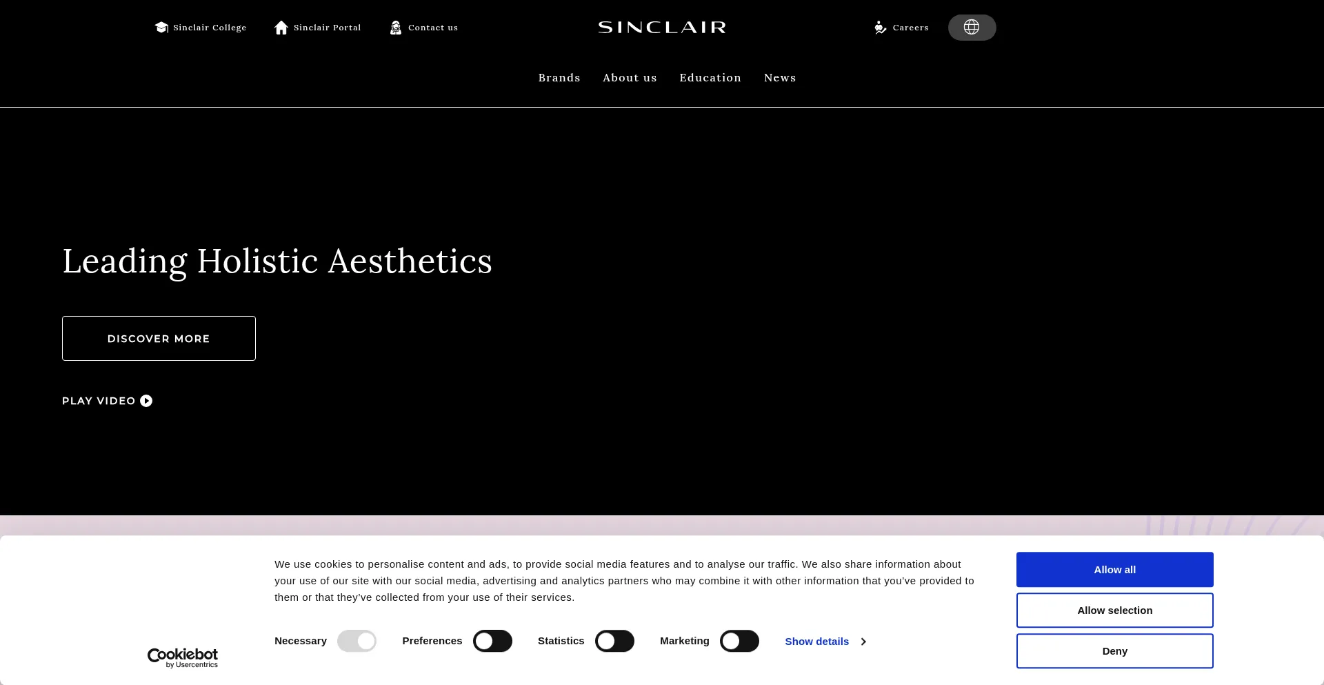 Website screenshot of Sinclair.com