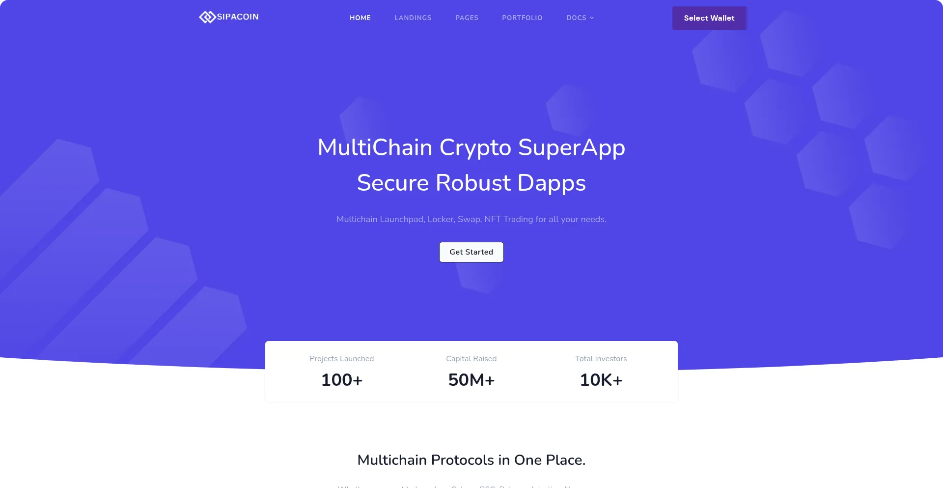 Website screenshot of Sipacoin.com
