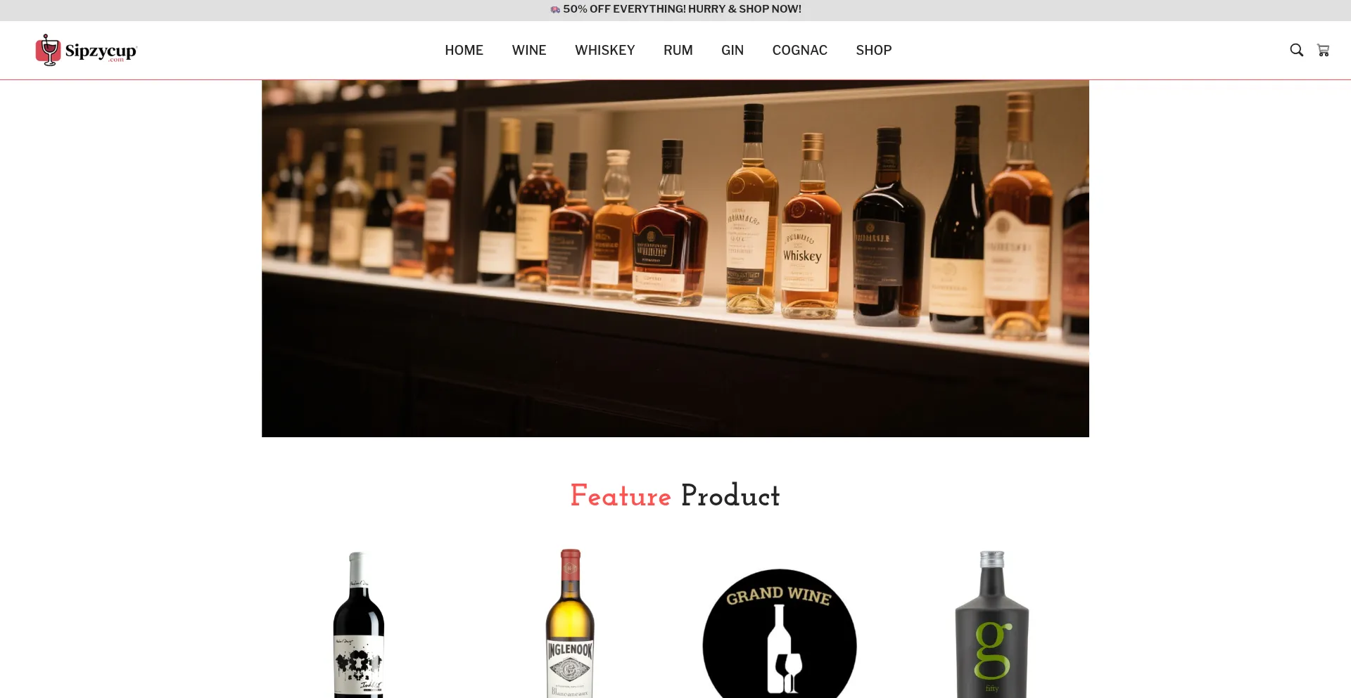 Website screenshot of Sipzycup.com