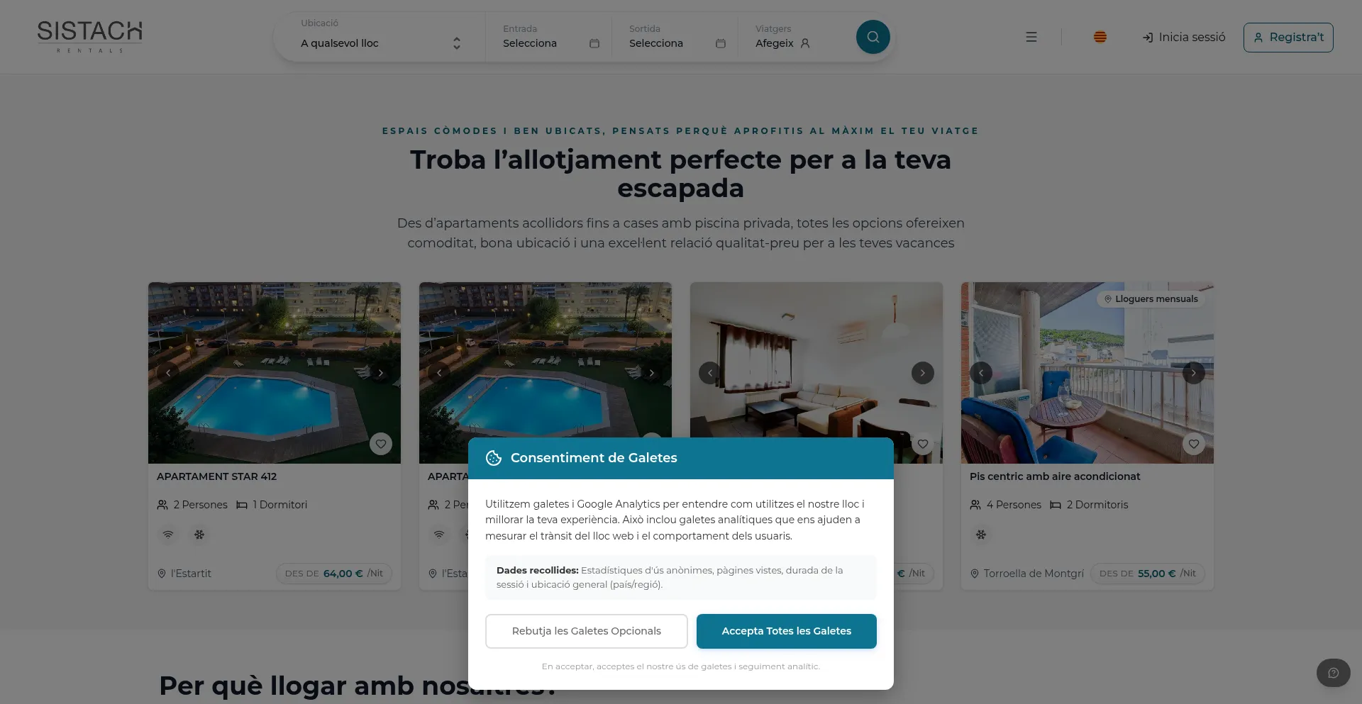 Sistachrentals.com