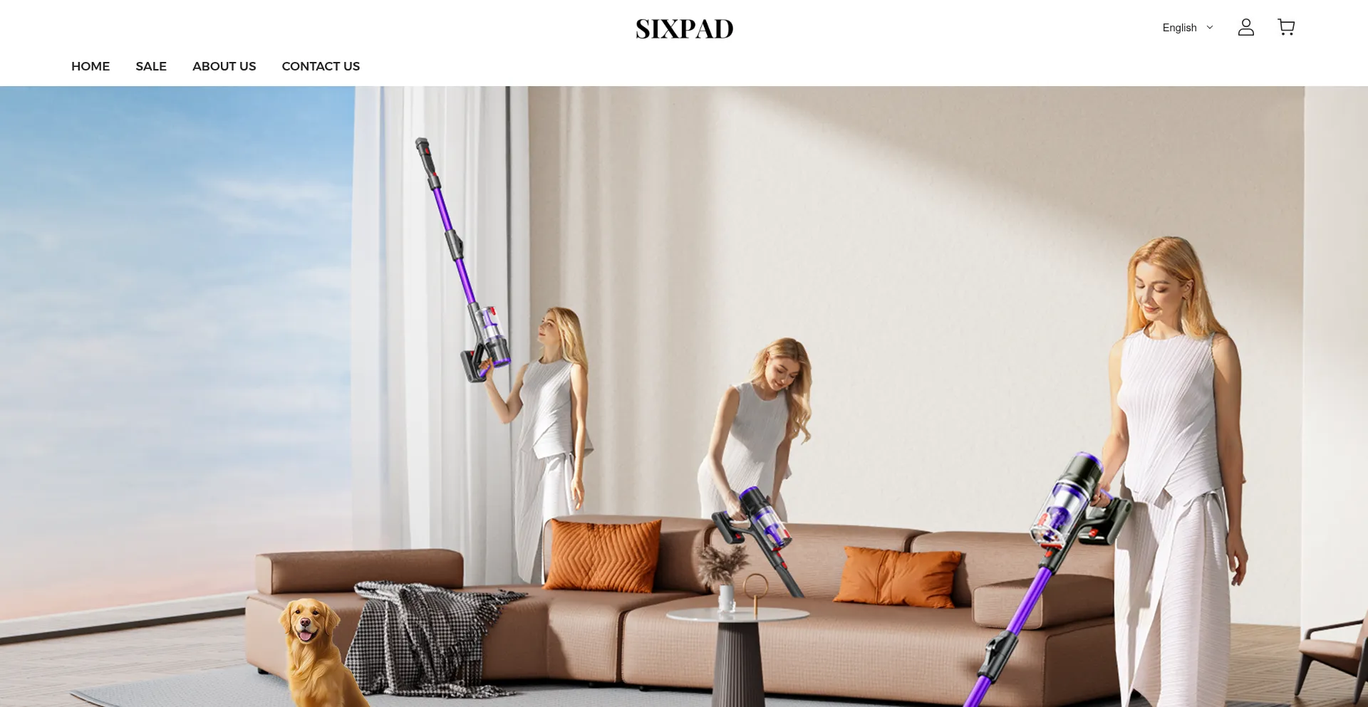 Website screenshot of Sixpad6.com