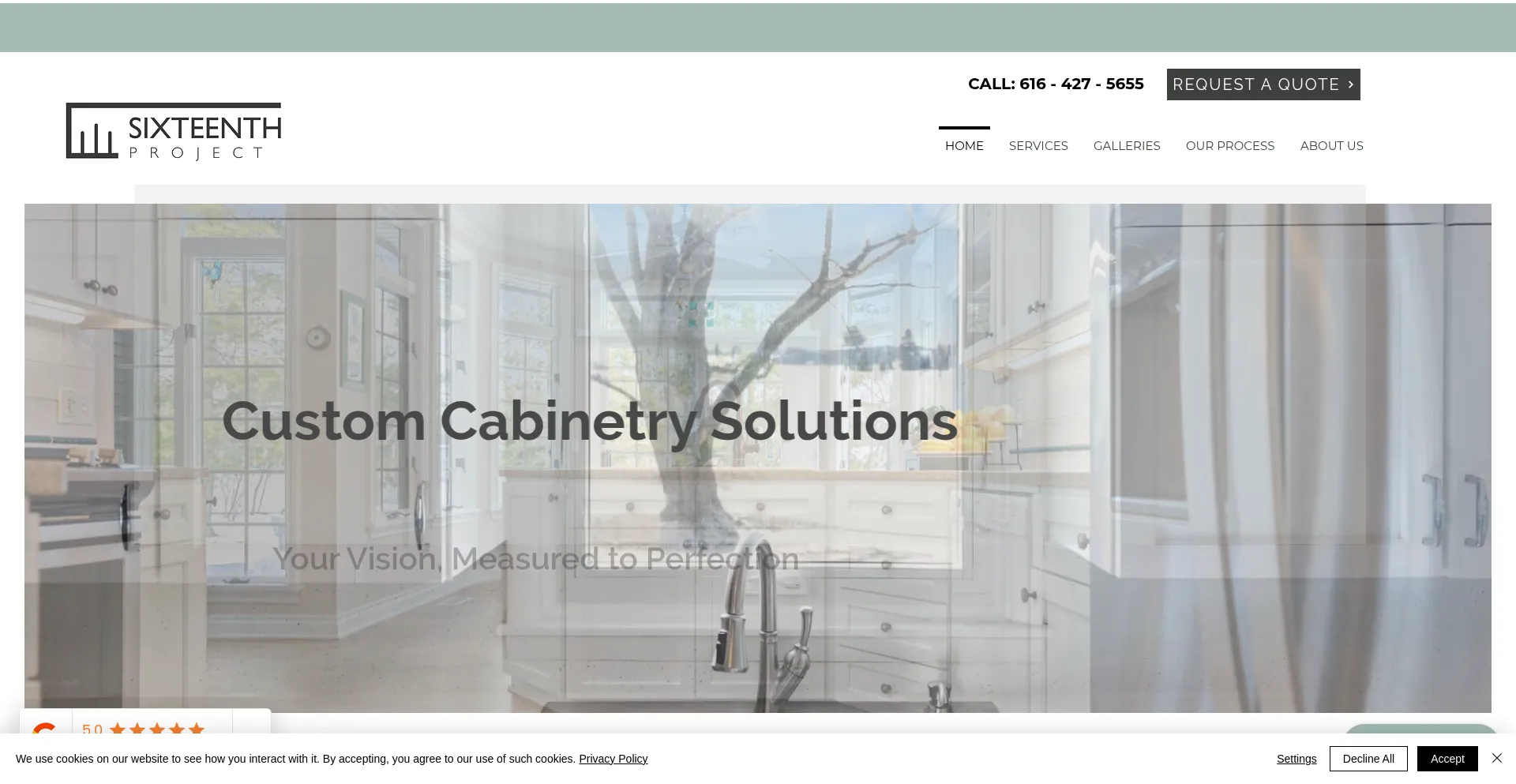 Website screenshot of Sixteenthproject.com