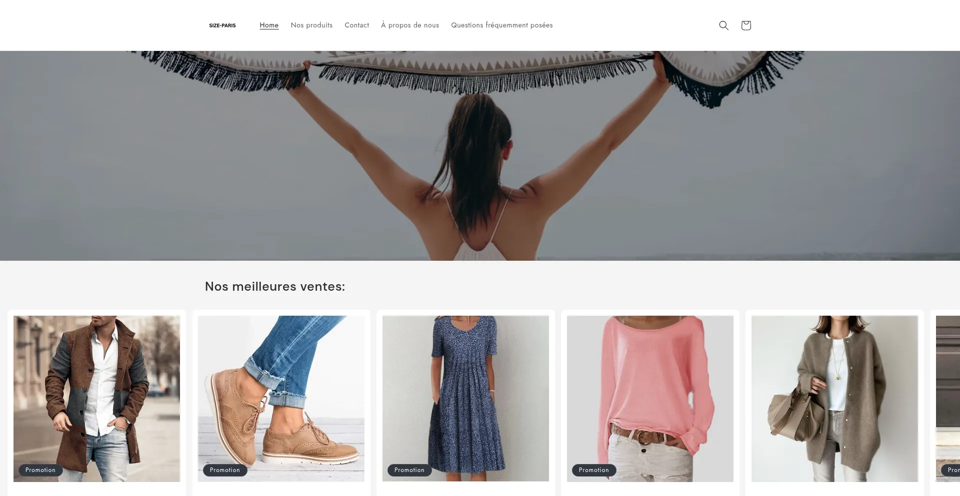 Website screenshot of Size-paris.fr