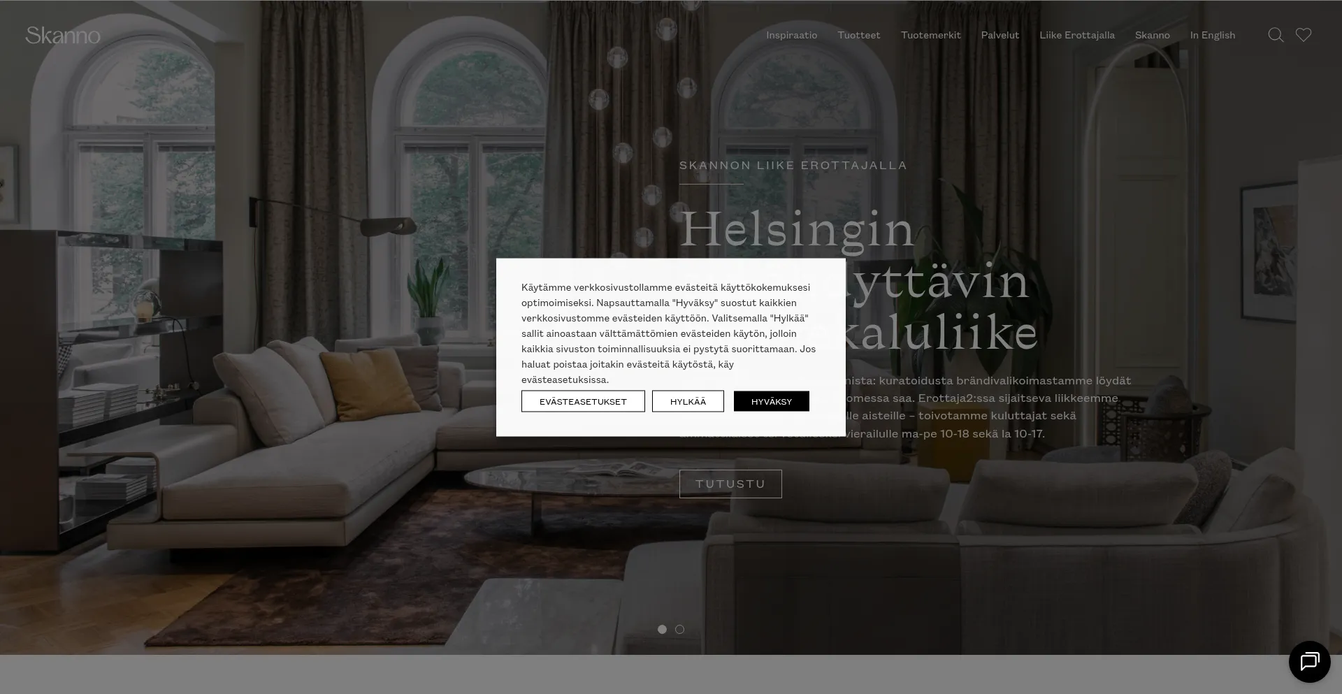 Website screenshot of Skanno.fi