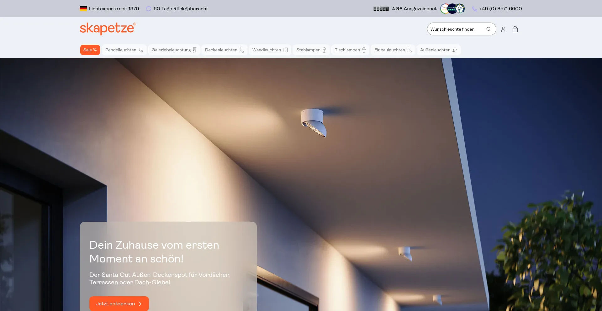 Website screenshot of Skapetze.com