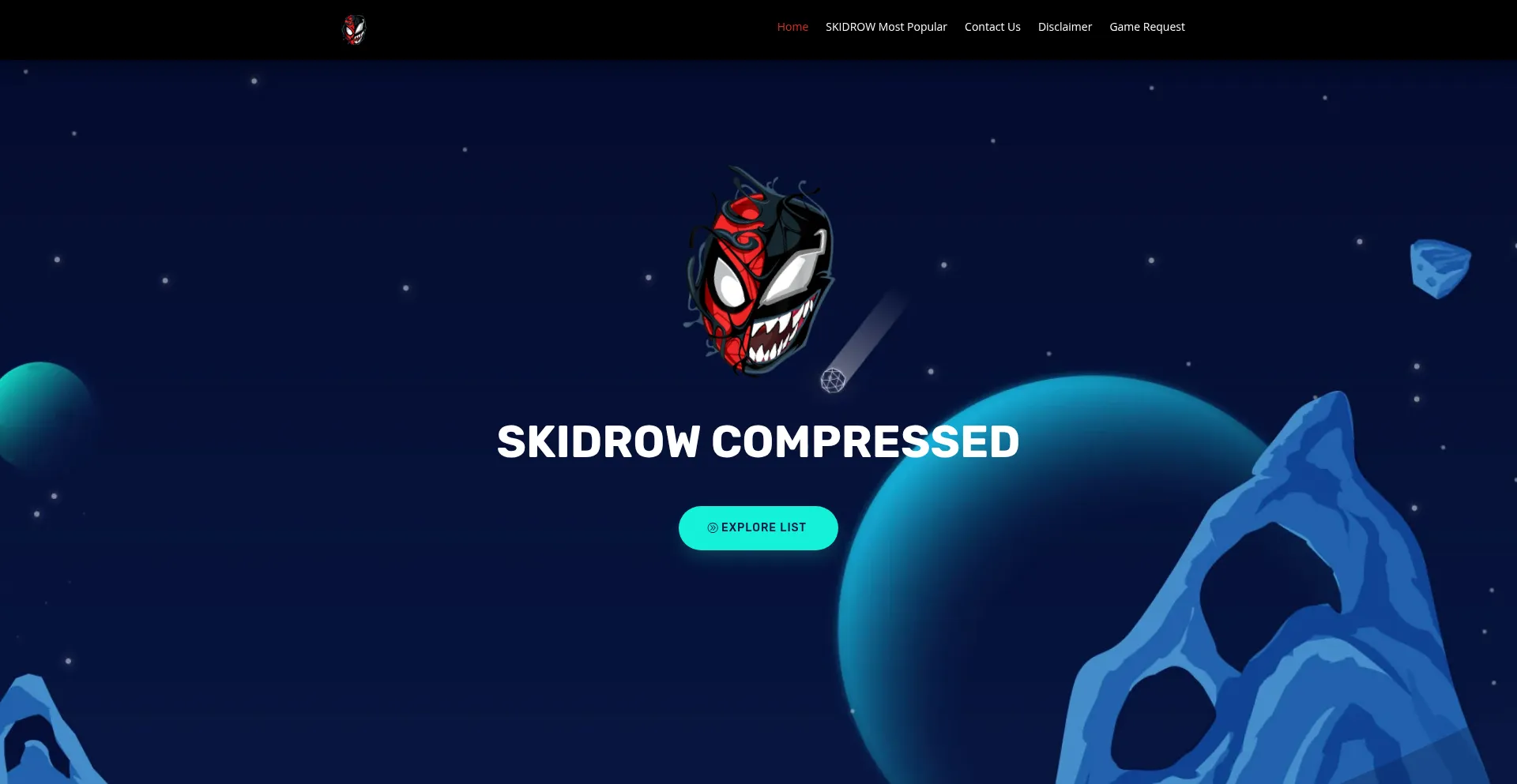 Website screenshot of Skidrowcompressed.com