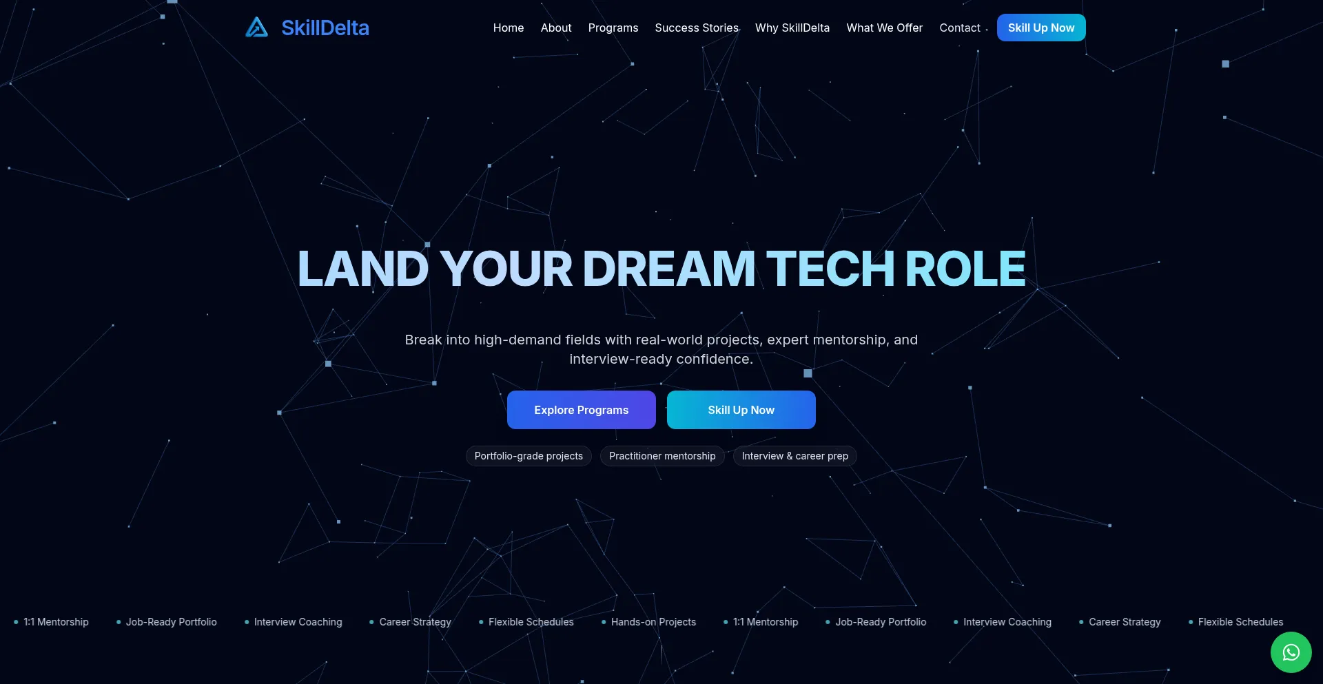 Website screenshot of Skilldelta.com