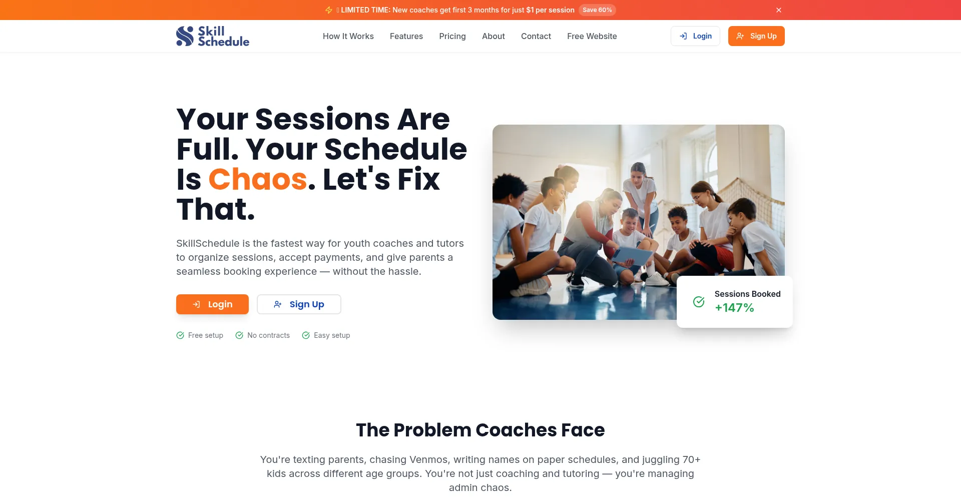Website screenshot of Skillschedule.com
