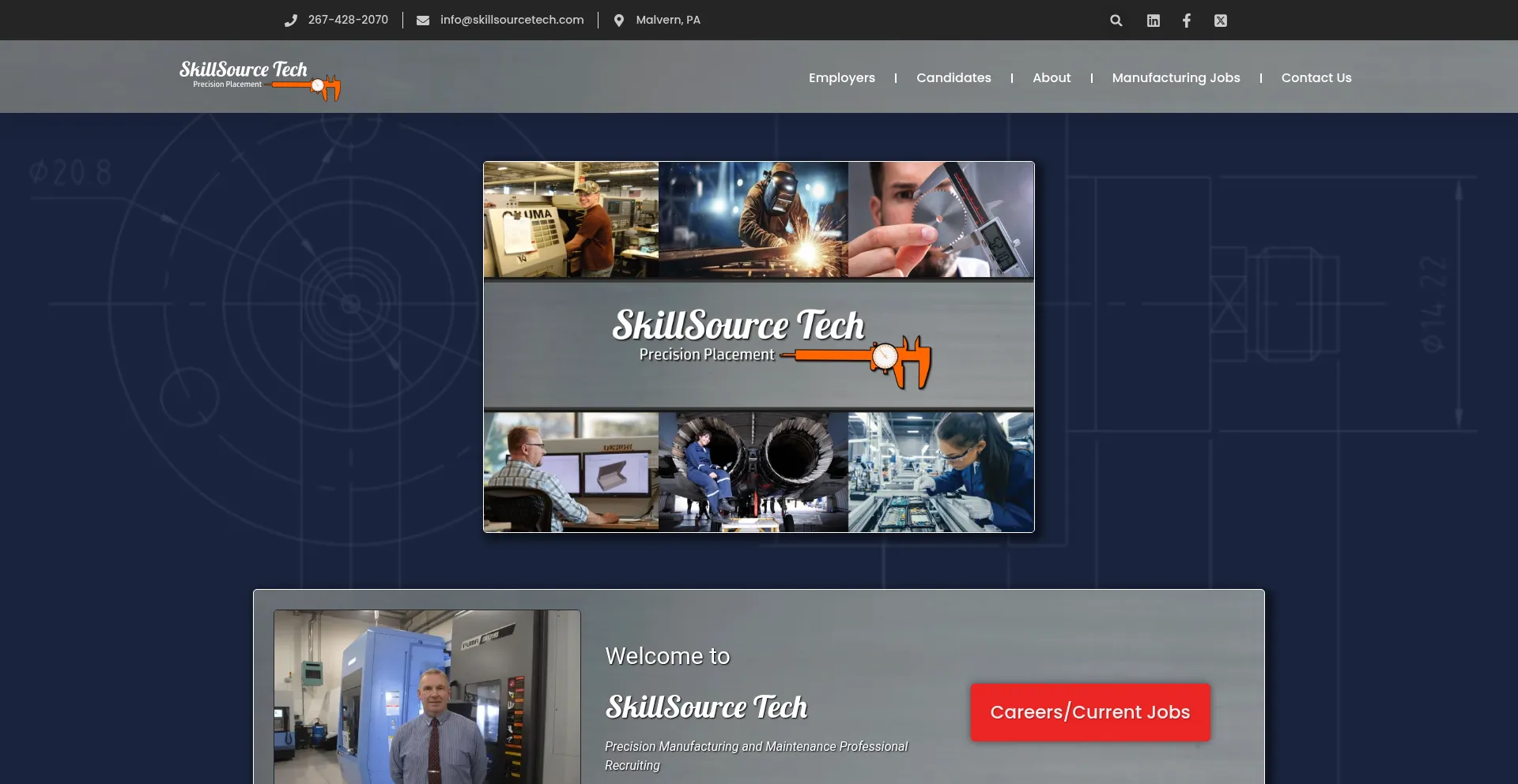 Website screenshot of Skillsourcetech.com