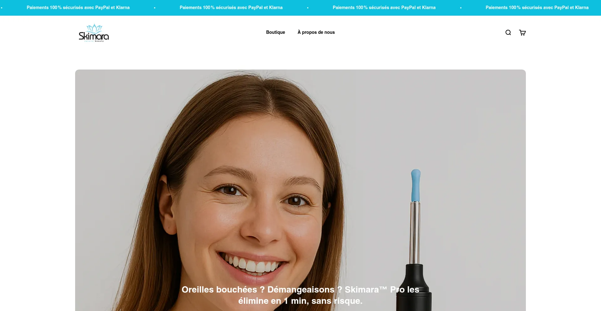 Website screenshot of Skimara.com