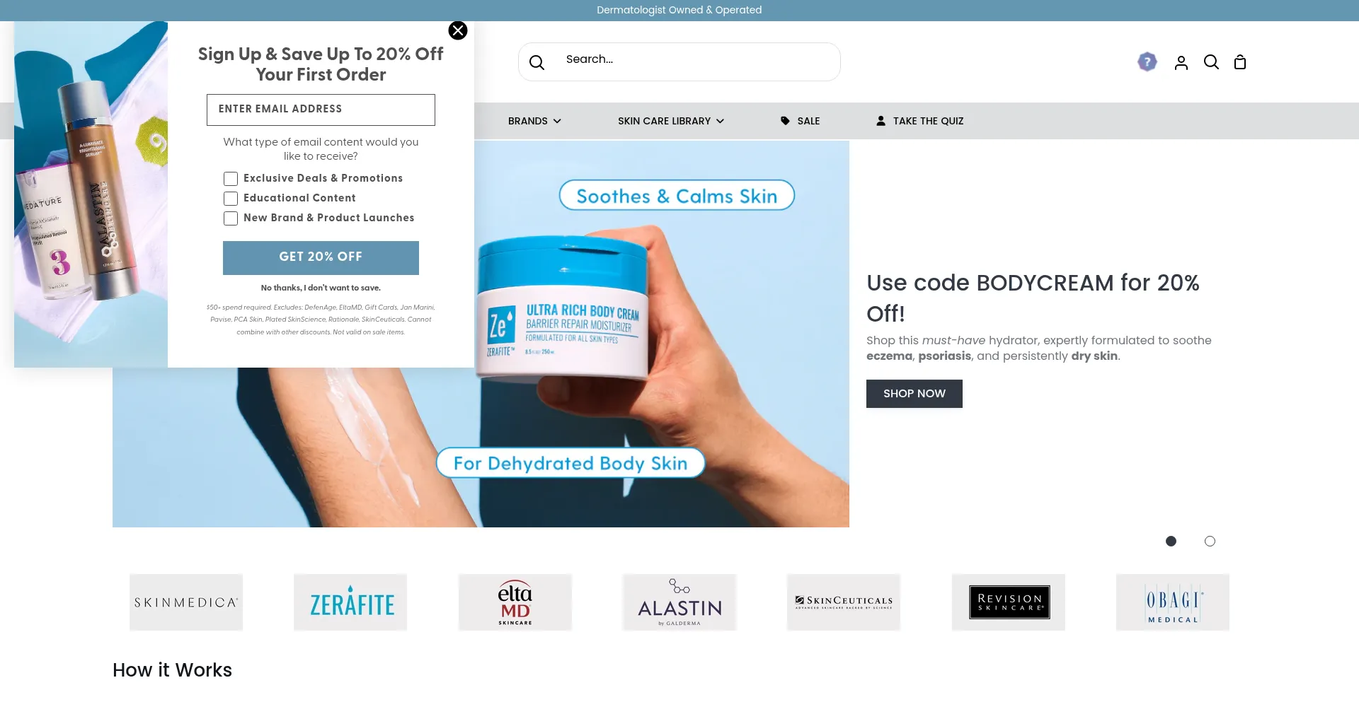 Website screenshot of Skintypesolutions.com
