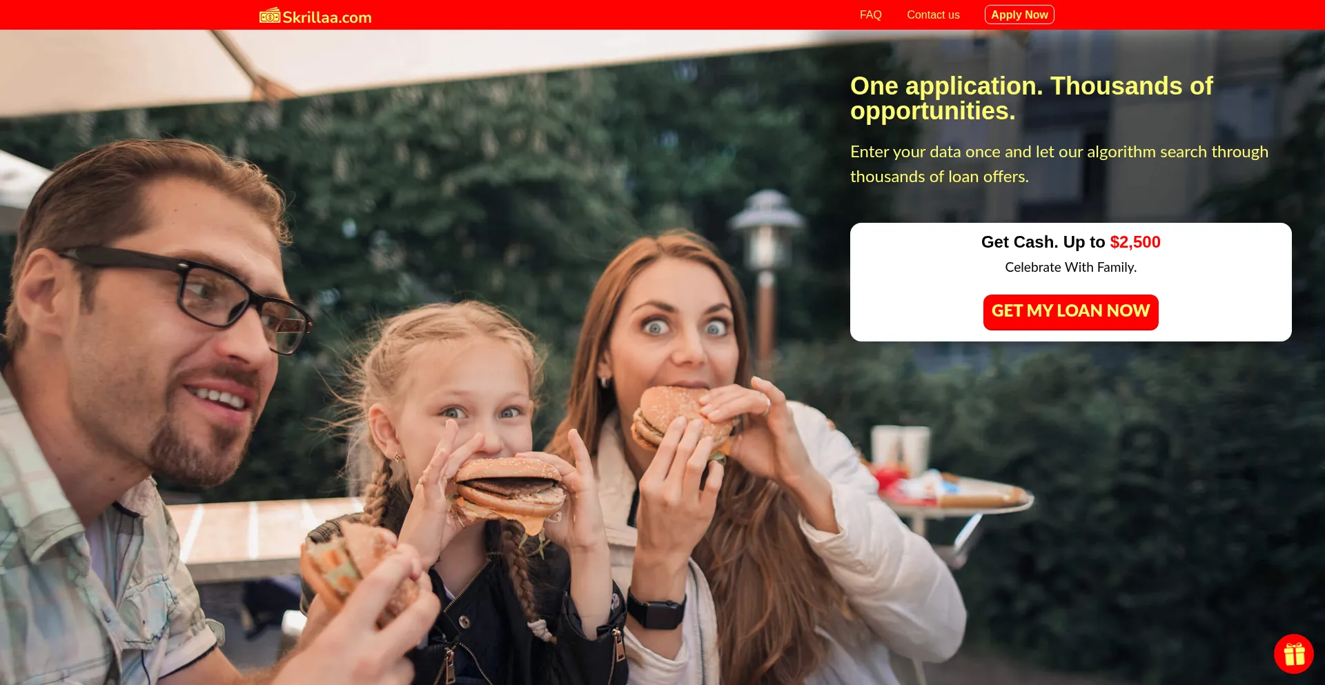 Website screenshot of Skrillaa.com