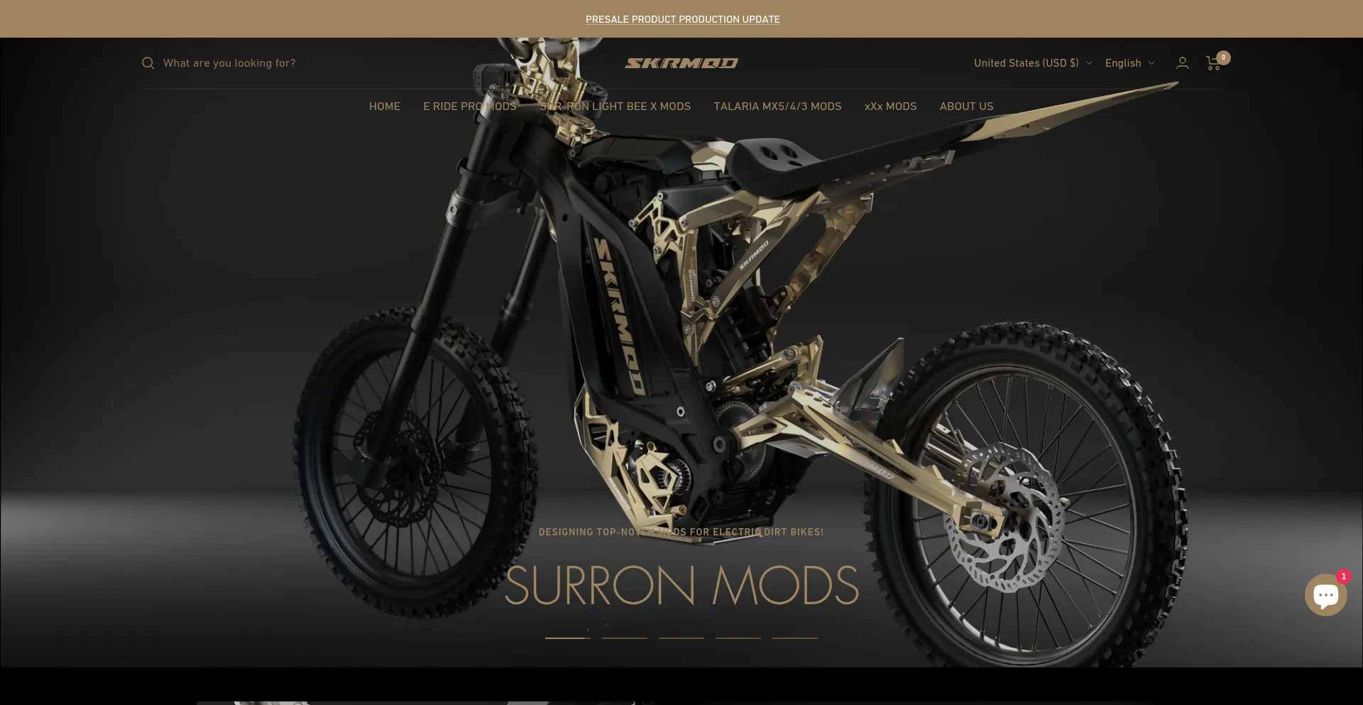 Website screenshot of Skrmod.com