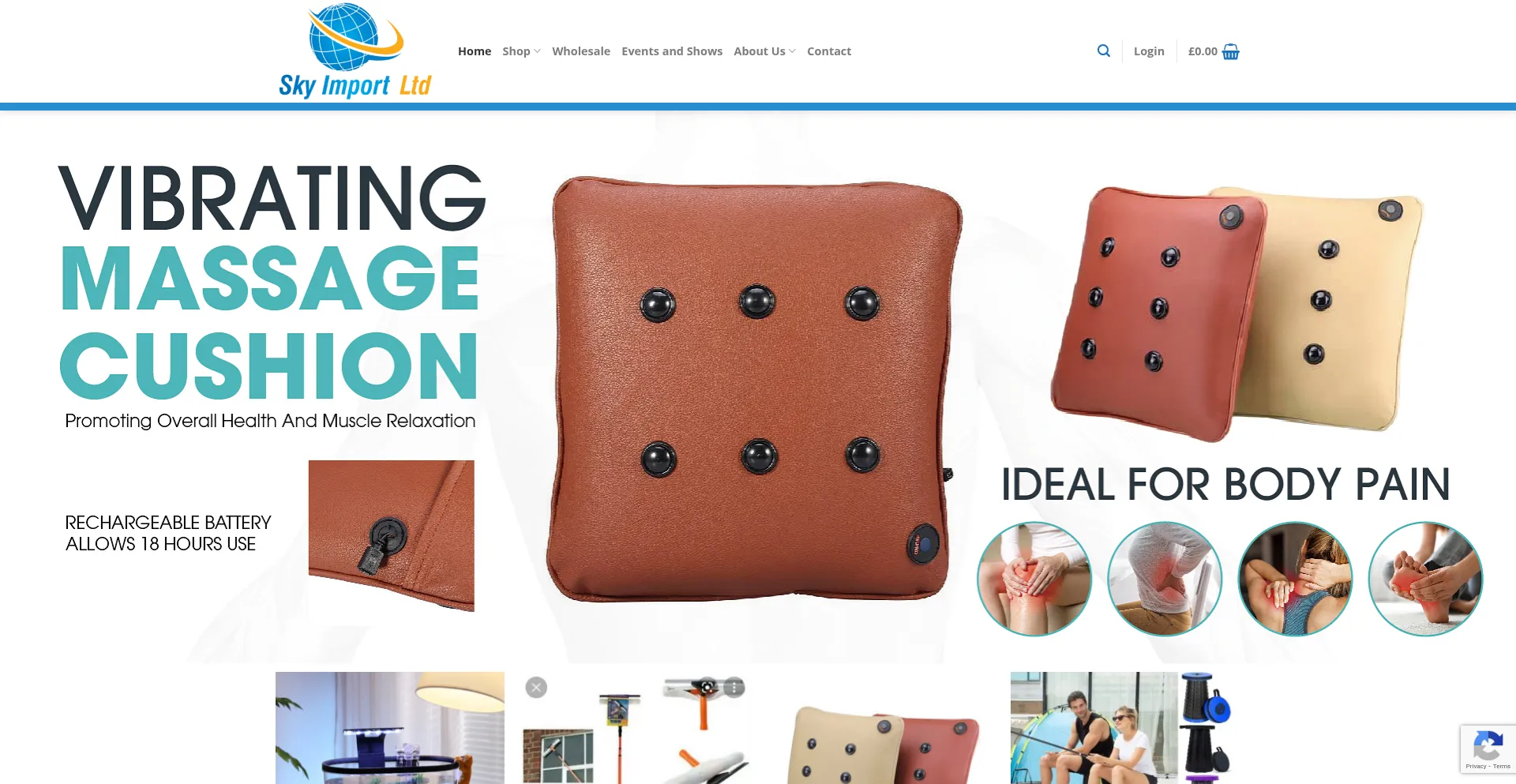 Website screenshot of Skyimport.co.uk