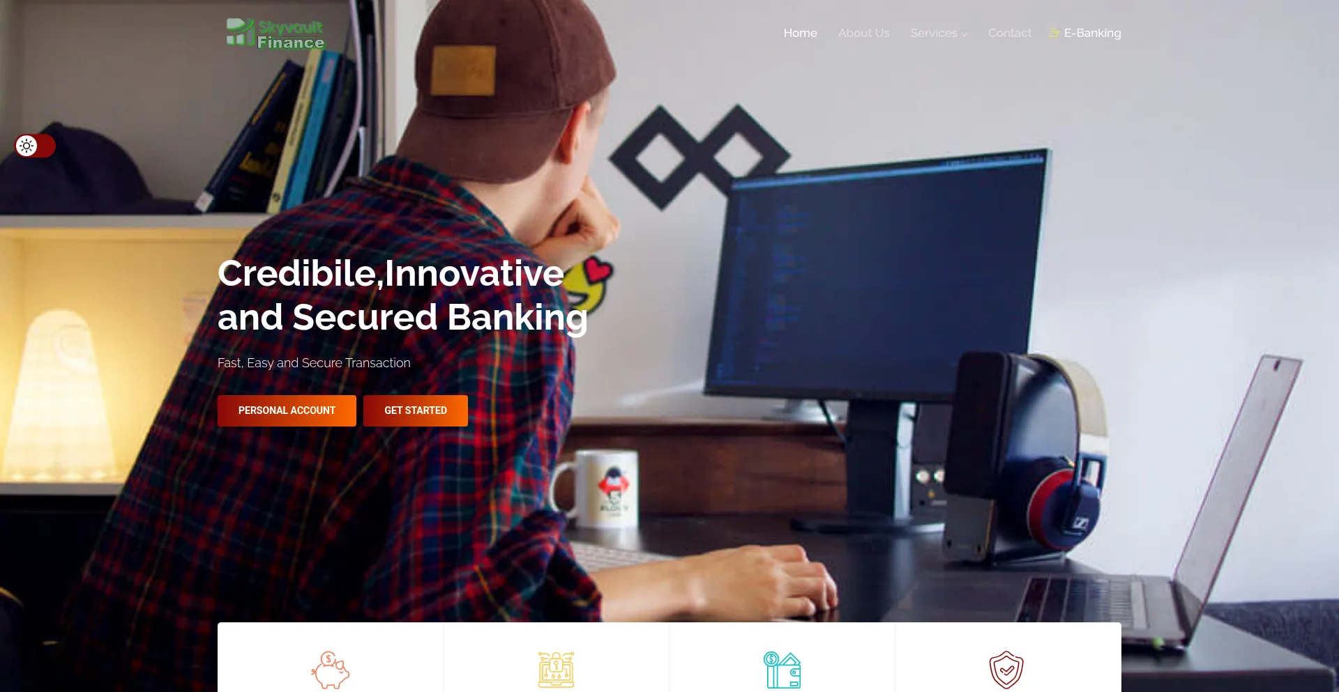 Website screenshot of Skyvaultfinance.com