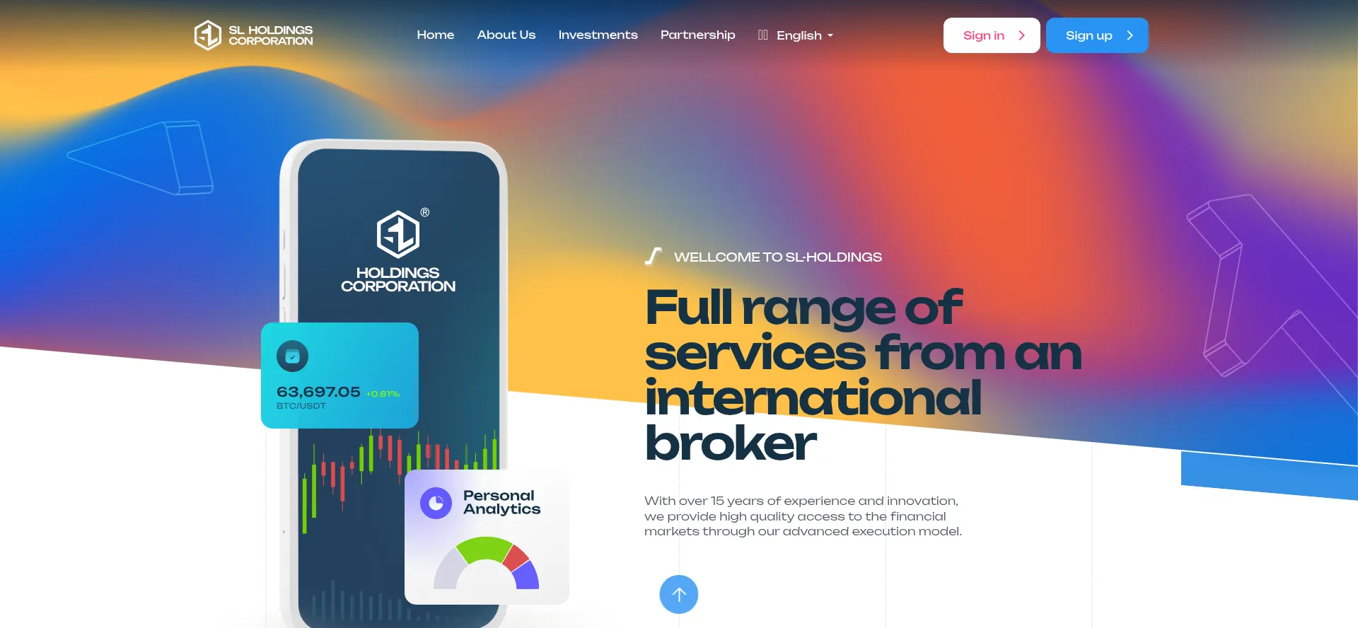 Website screenshot of Sl-holdings.com