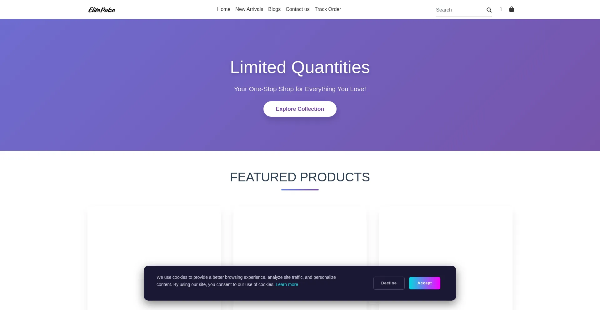 Website screenshot of Sleekwatch2.shop