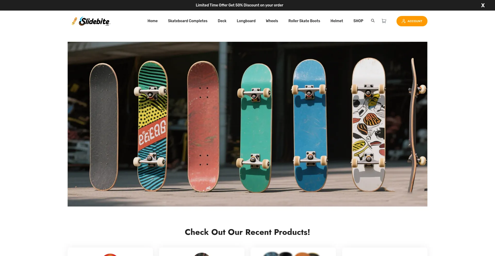 Website screenshot of Slidebite.com