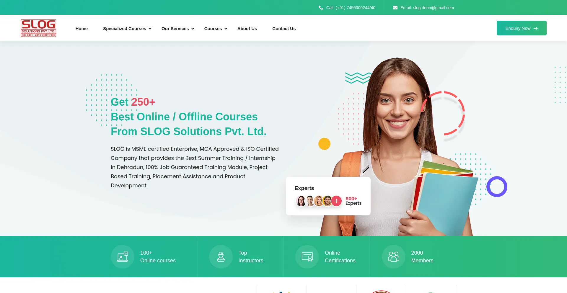 Website screenshot of Slogsolutions.com