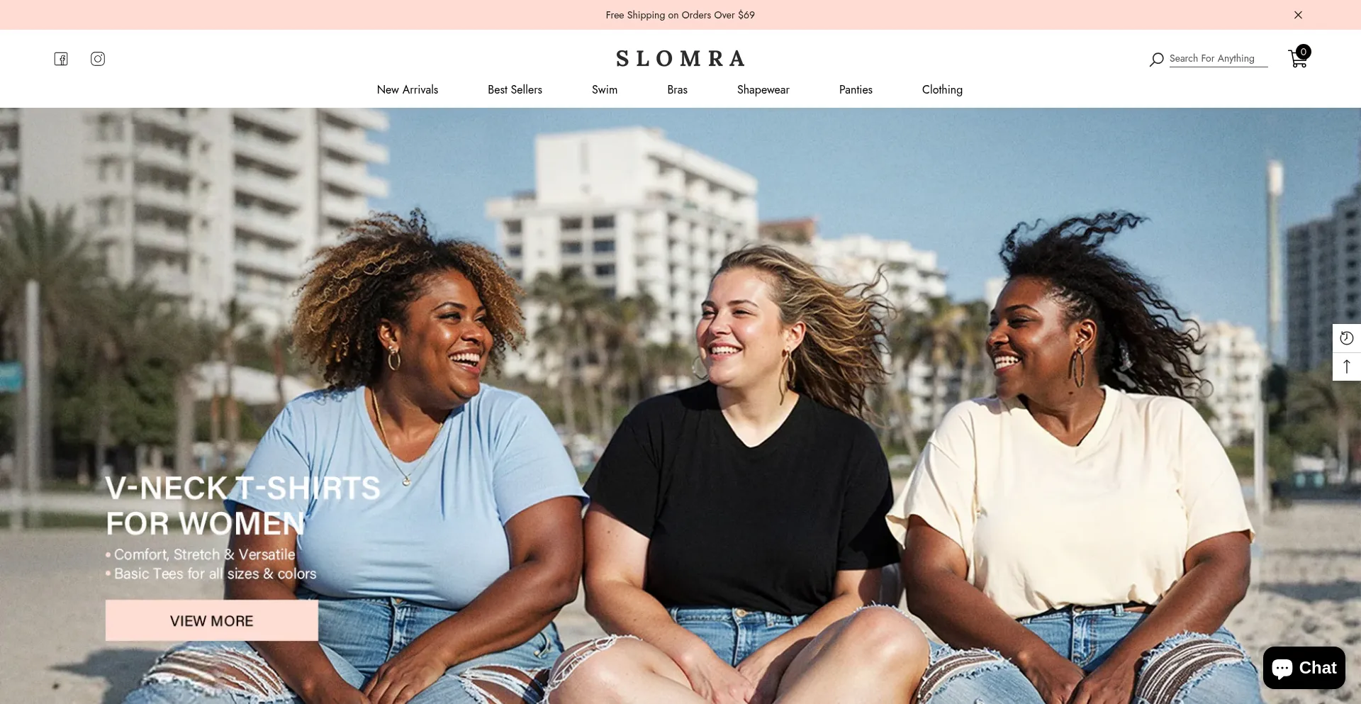 Website screenshot of Slomra.com