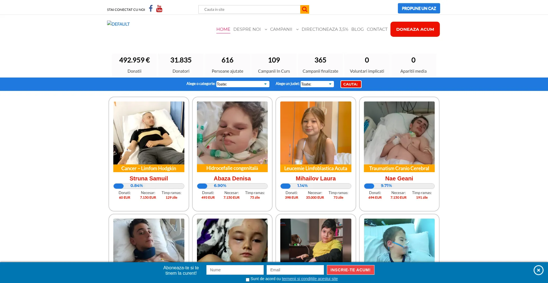 Website screenshot of Slujirecrestina.ro