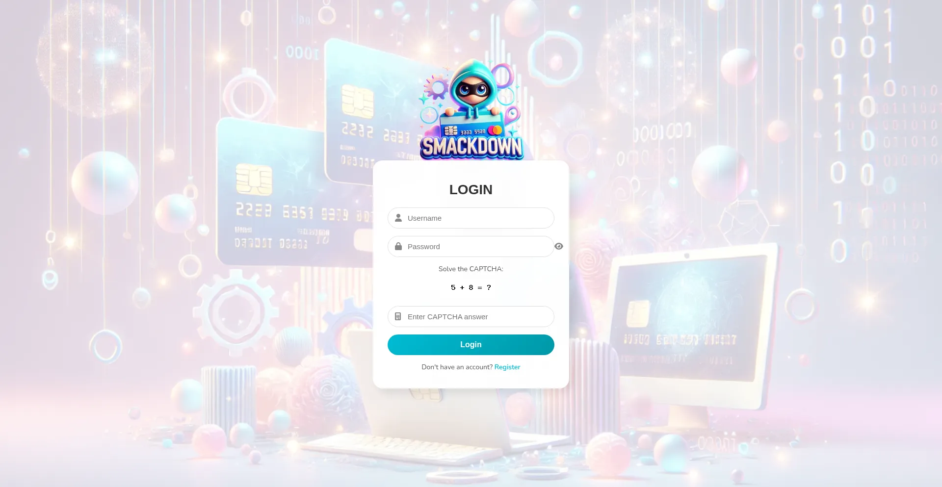 Website screenshot of Smackdowns.cc