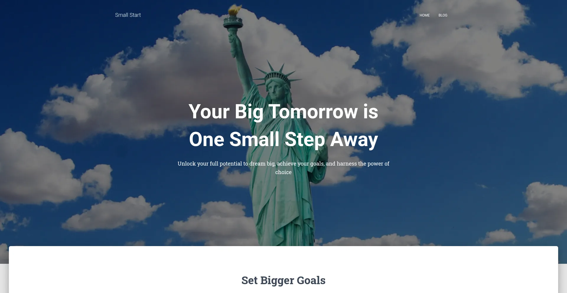 Website screenshot of Smallstart.co