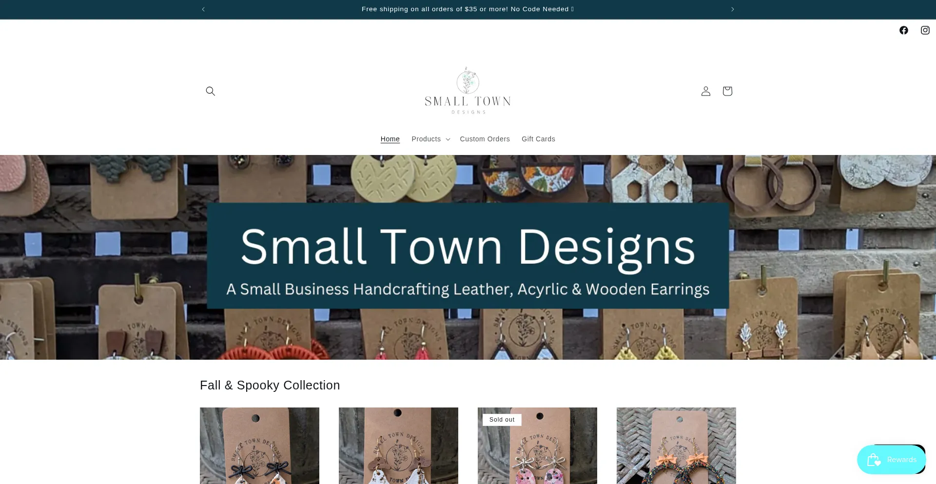 Website screenshot of Smalltowndesigns.co
