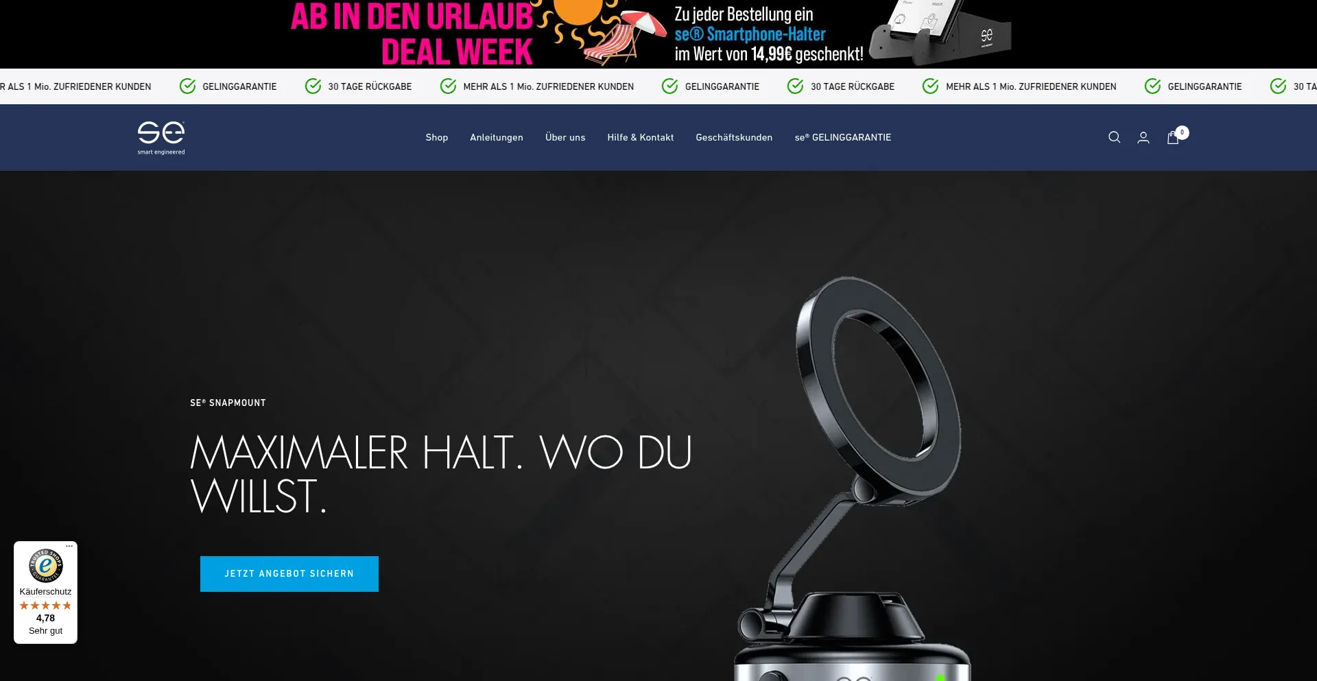 Website screenshot of Smart-engineered.com