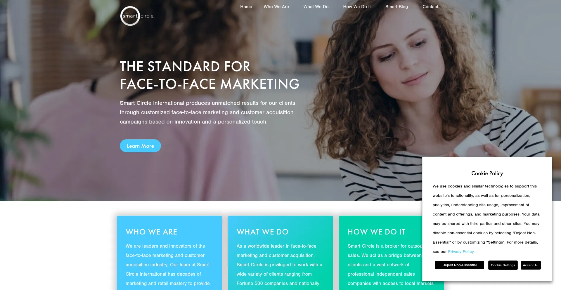 Website screenshot of Smartcircle.com