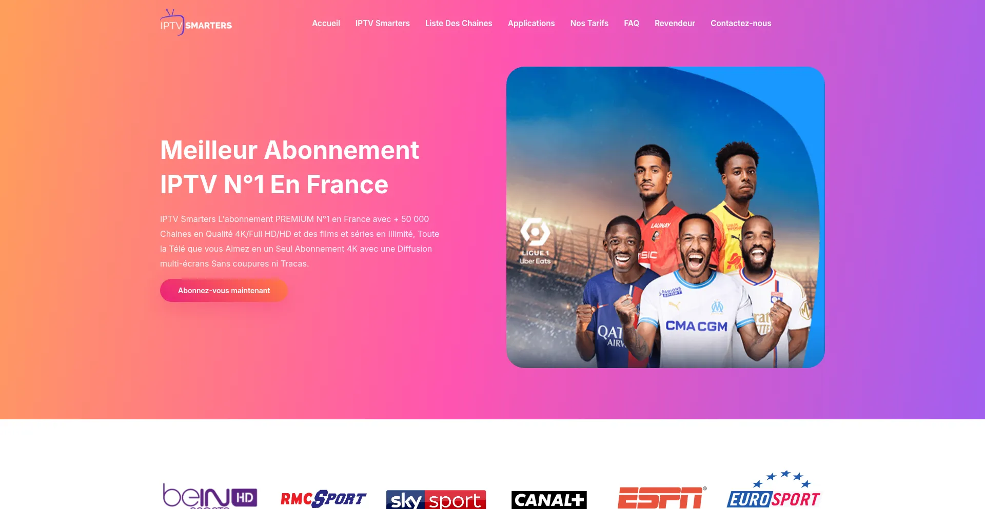 Website screenshot of Smarteriptvpro.com