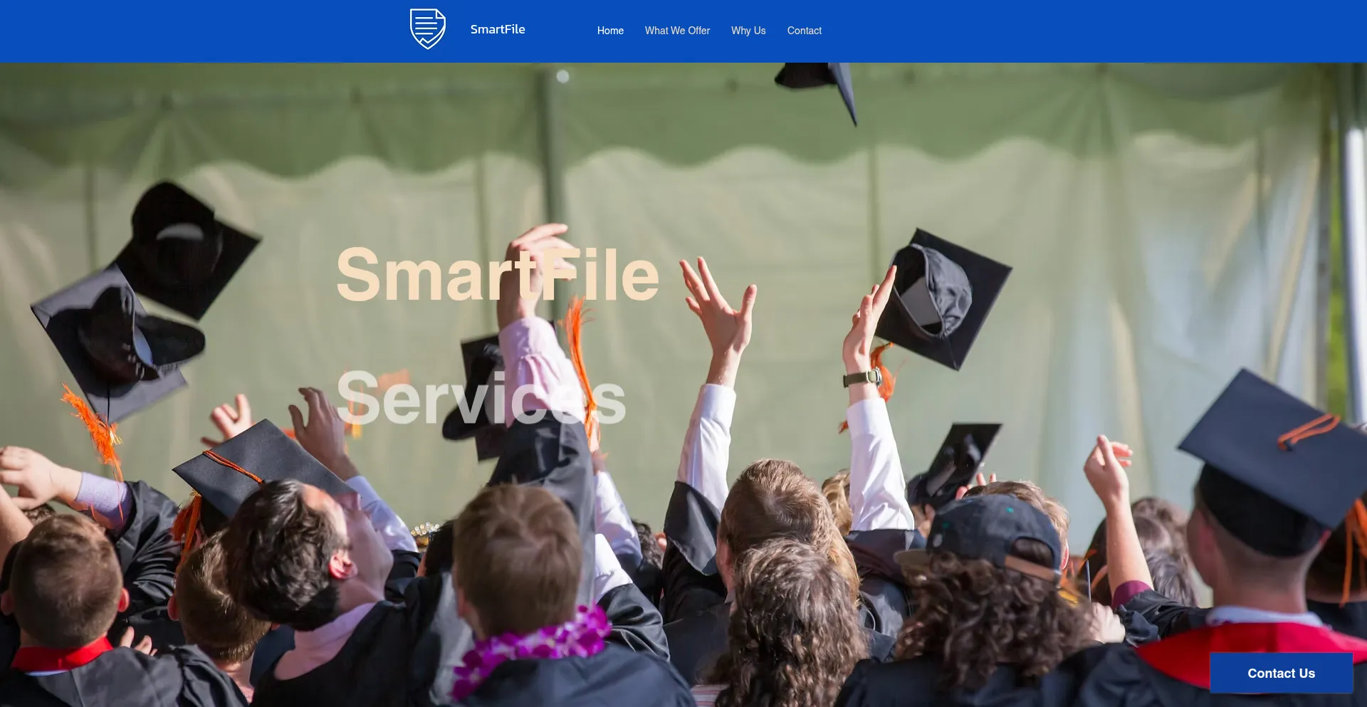 Website screenshot of Smartfileservices.com