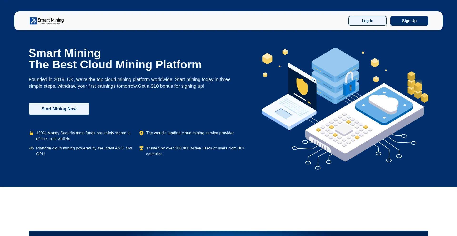 Website screenshot of Smartmining.my
