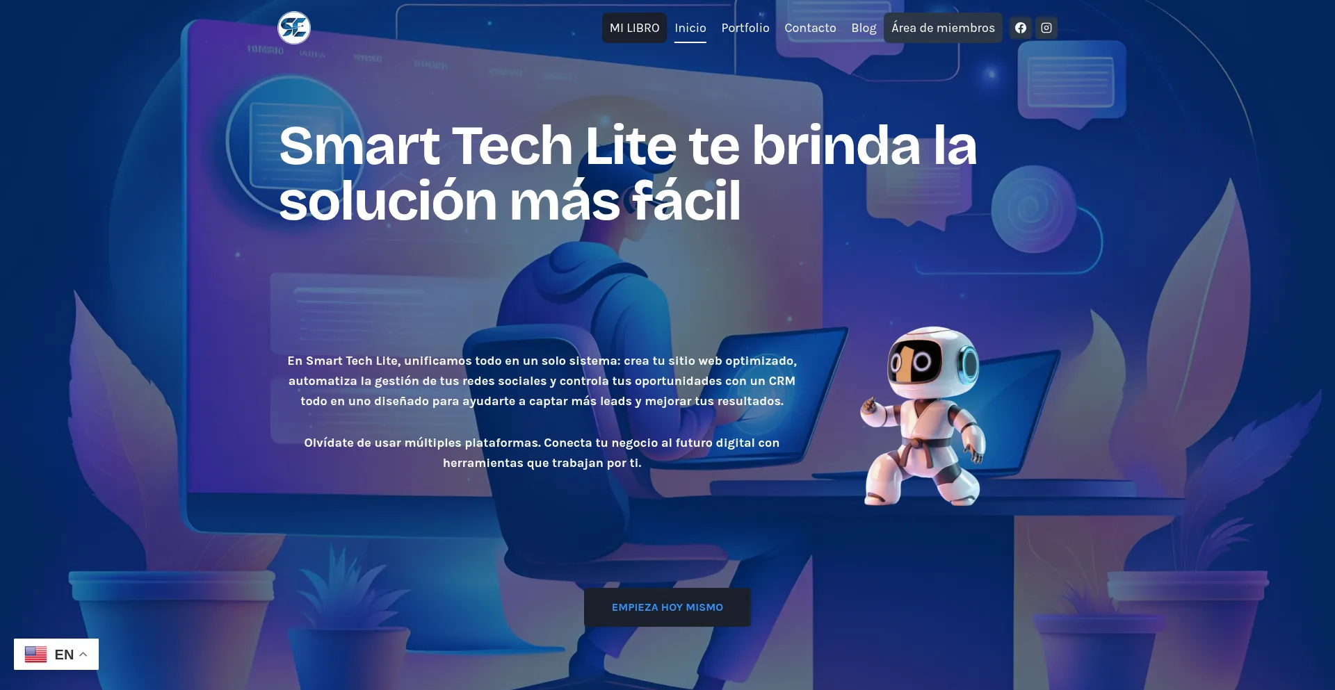 Website screenshot of Smarttechlite.com