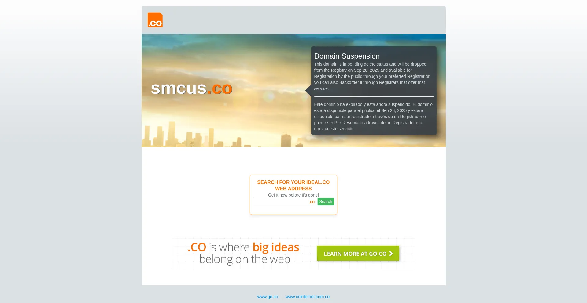 Website screenshot of Smcus.co