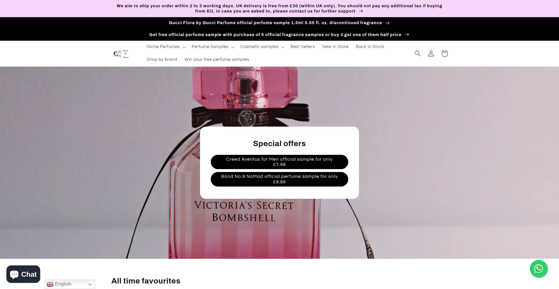 Website screenshot of Smelltoimpress.it