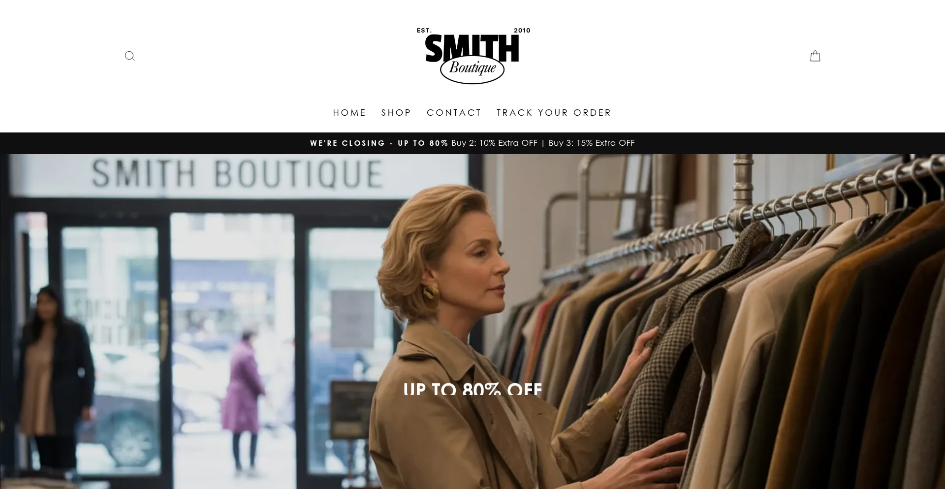 Website screenshot of Smith-boutique.com