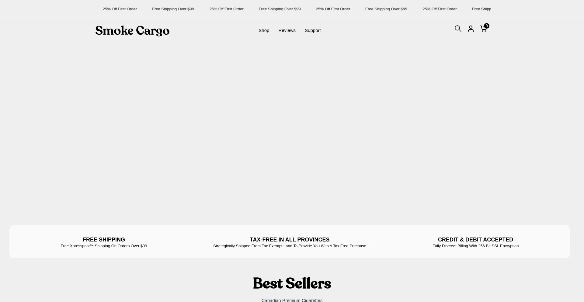 Website screenshot of Smokecargo.cc