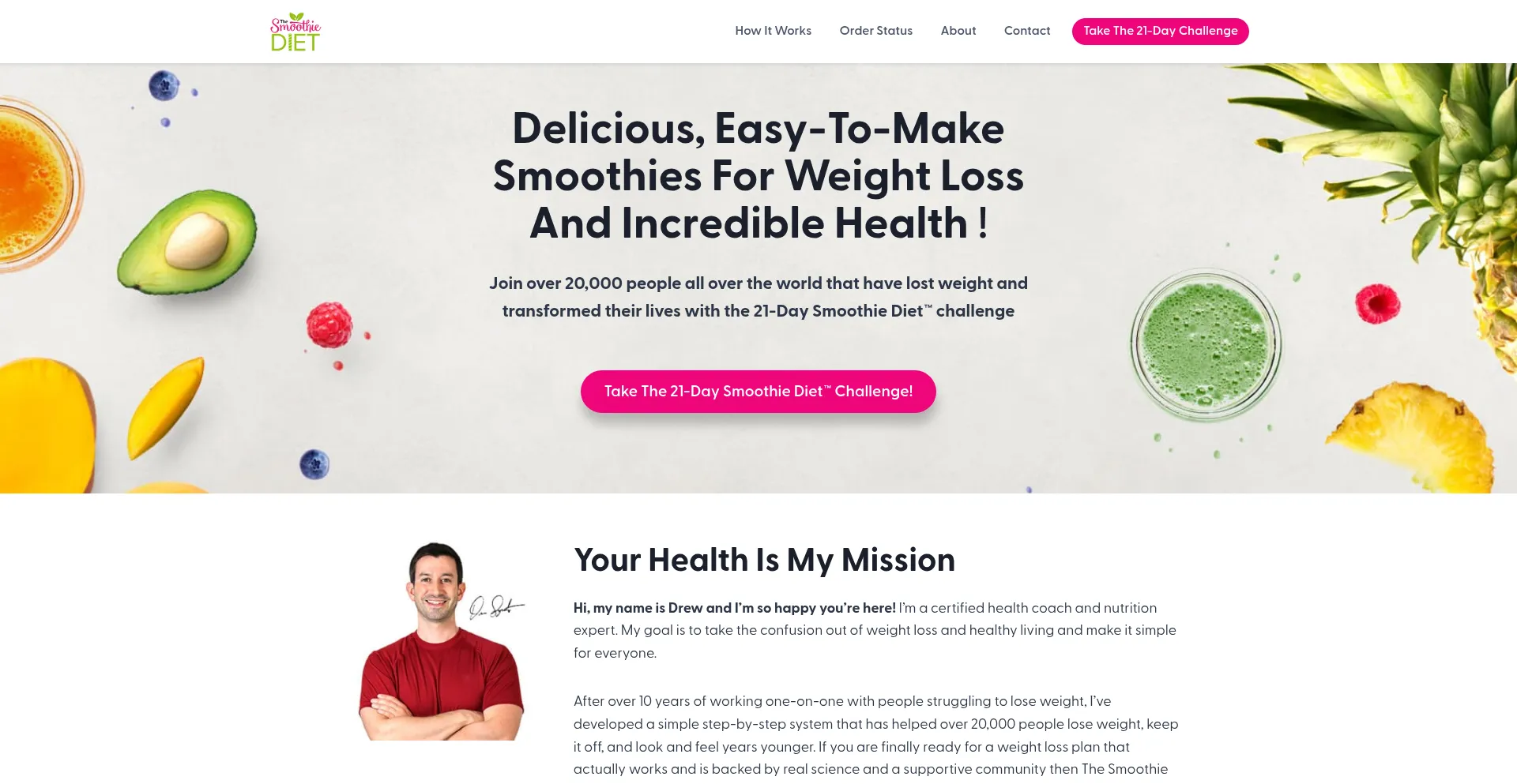 Website screenshot of Smoothie-diet.xyz