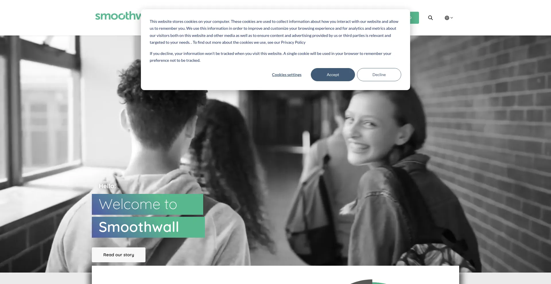 Website screenshot of Smoothwall.com