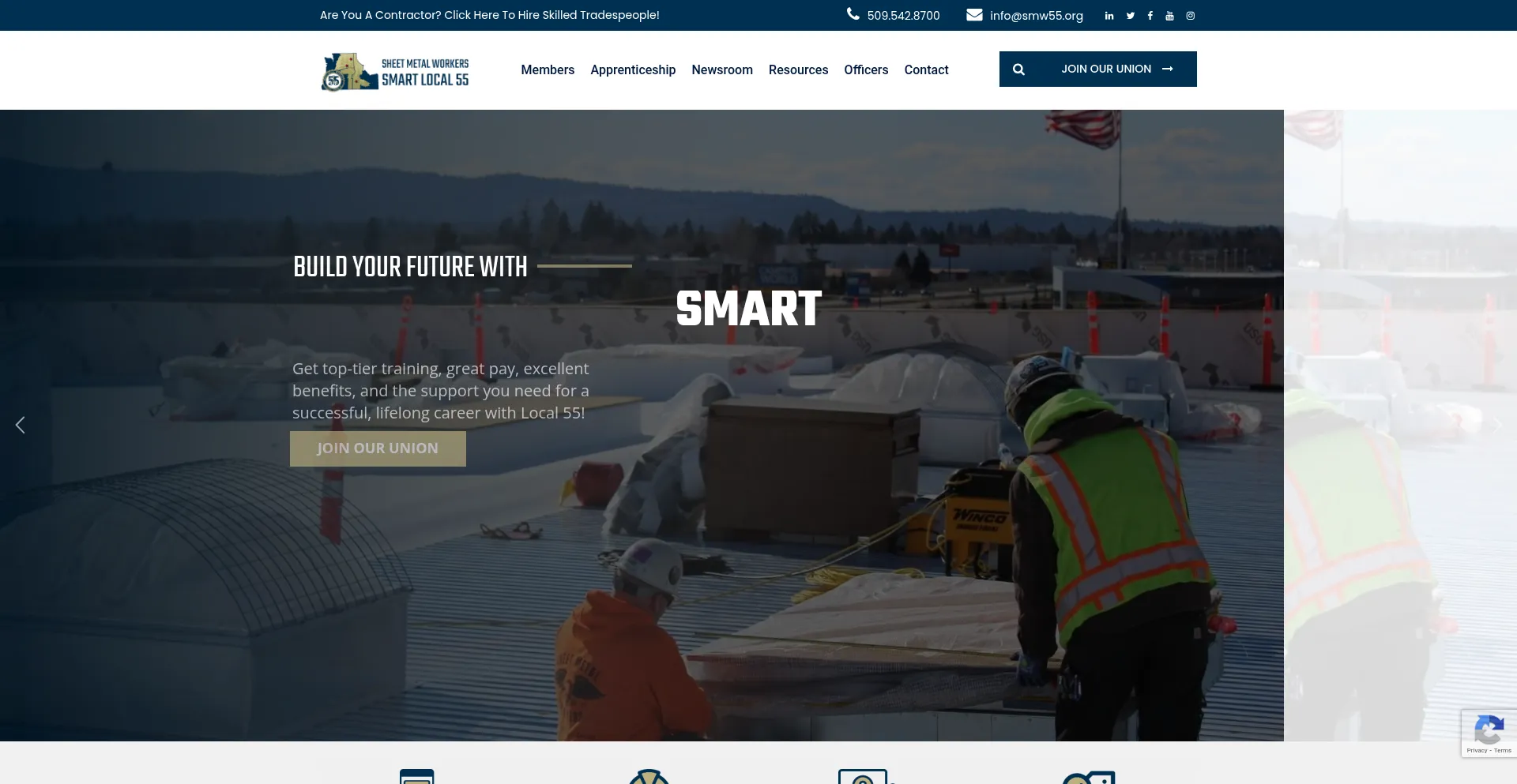 Website screenshot of Smw55.org