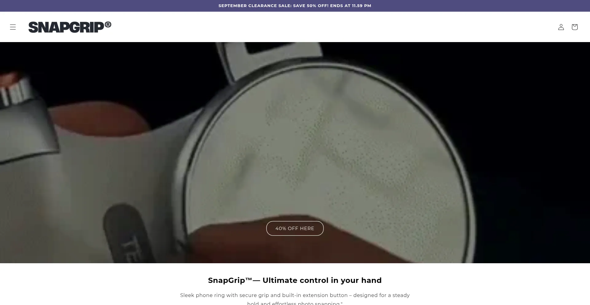 Website screenshot of Snapgripco.com