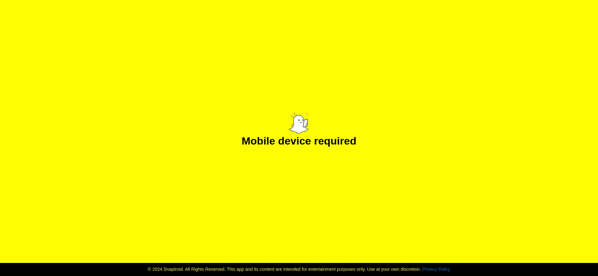 Website screenshot of Snaptroid.vip