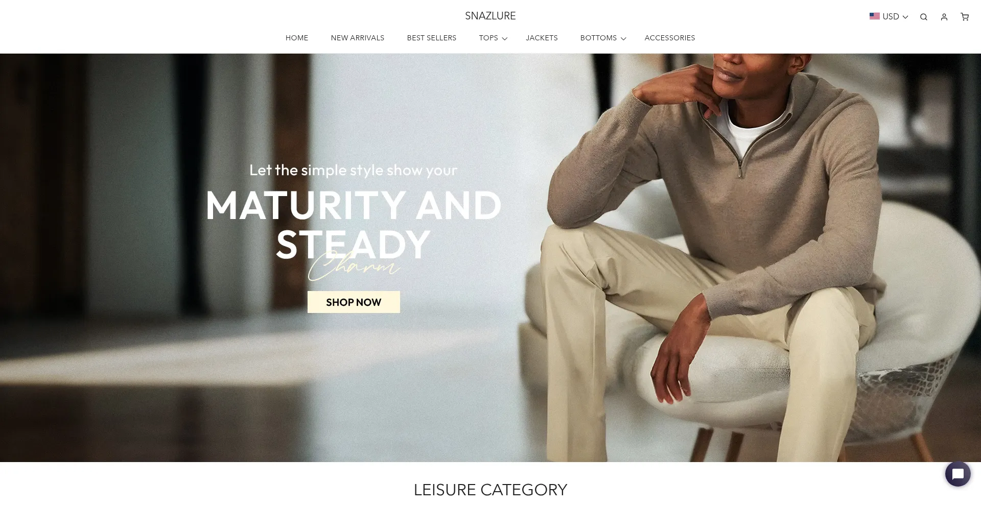 Website screenshot of Snazlure.com