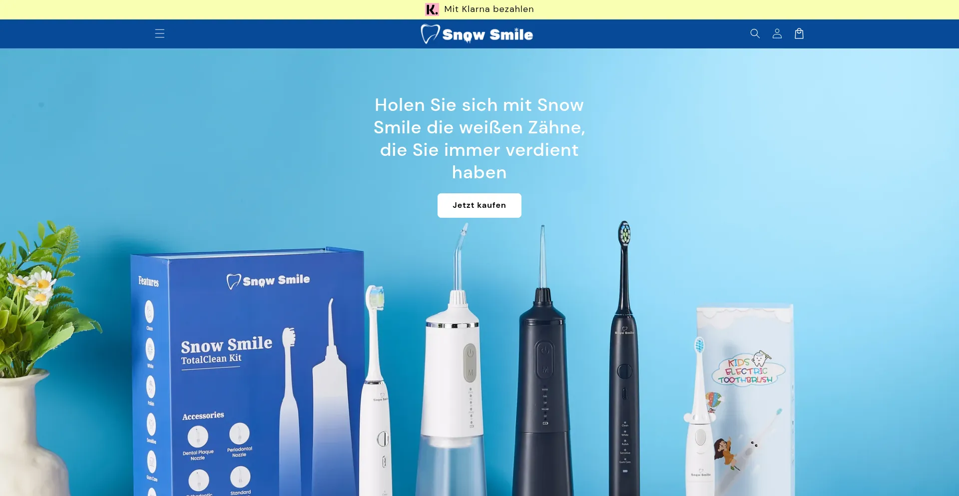 Website screenshot of Snow-smile.de